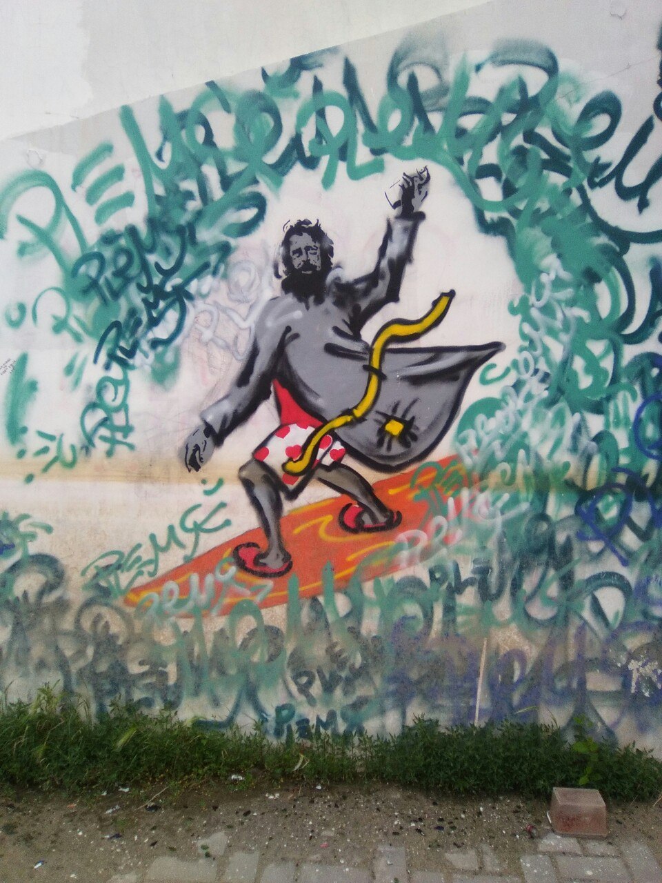 And more graffiti - Street art, Omsk, Fedor Dostoevsky