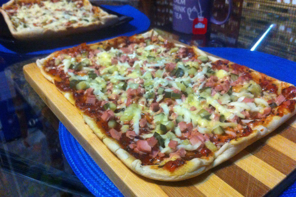 Economy pizza. - My, Recipe, Kitchen, Rogue, Beggars, Pizza, Food, Nikitanice, Niknicefood, Longpost