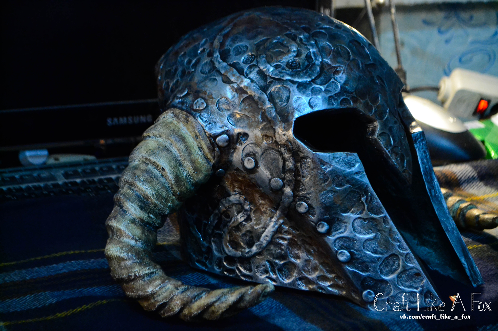 Ancient nordic helmet by my hands! :3 - My, Craft, The Elder Scrolls V: Skyrim, Skyrim, Pepakura, Cosplay, Papercraft