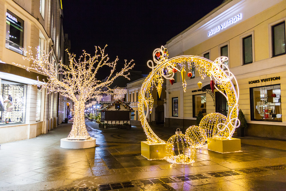 Christmas Moscow - My, Moscow, Decoration, Light, Illustrations, Longpost