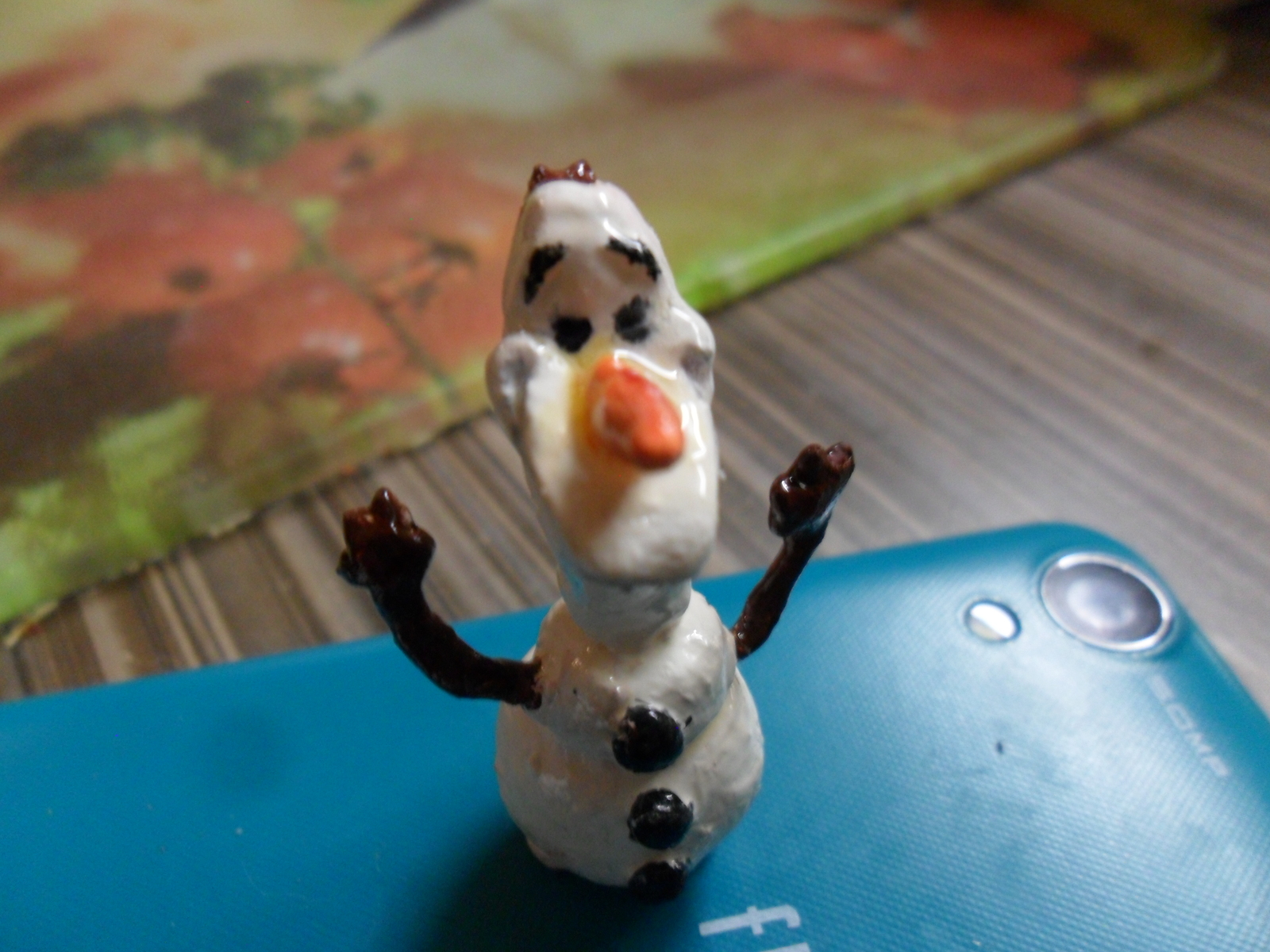 My snowman - My, Needlework, Polymer clay, Olaf