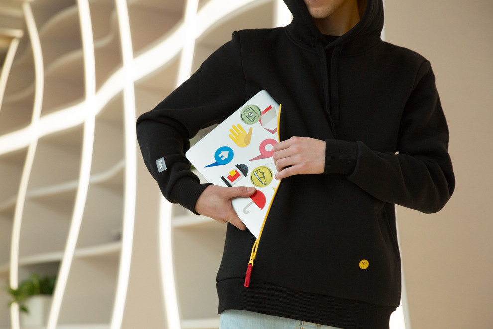 Yandex has released sweatshirts with a pocket for a laptop - sweatshirt, Notebook, Pocket