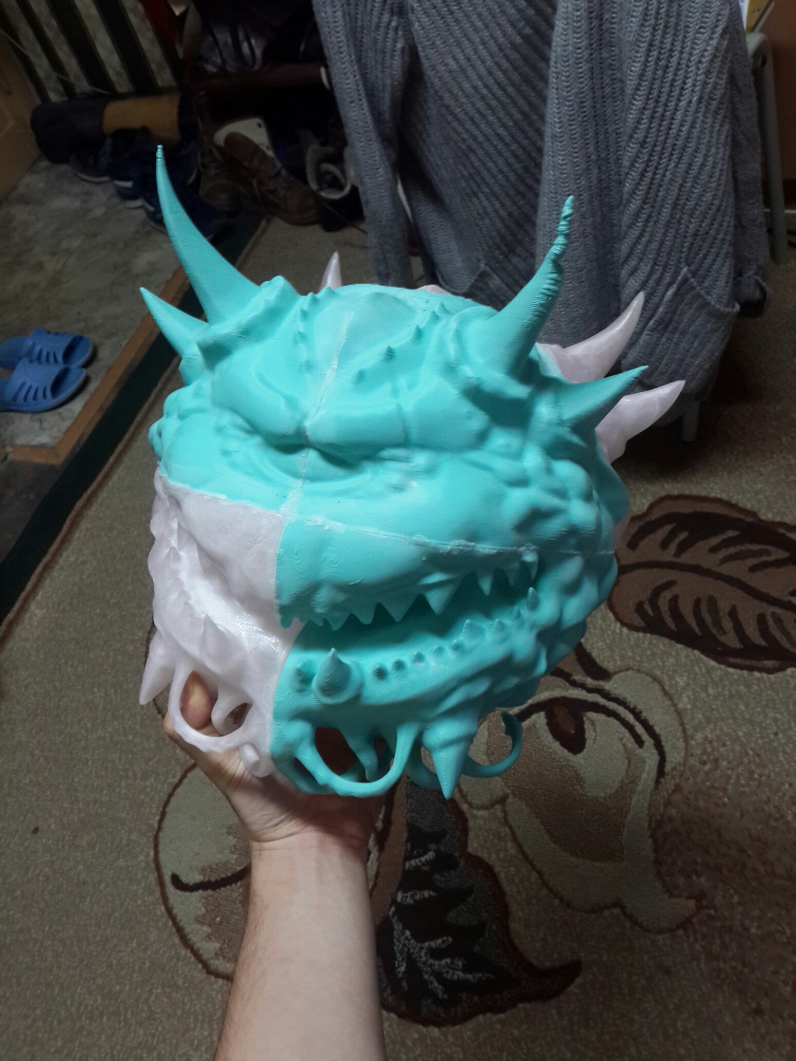 3D printed Cacodemon - My, Doom, 3D печать, Paint, Custom, Shooter, Longpost, Games