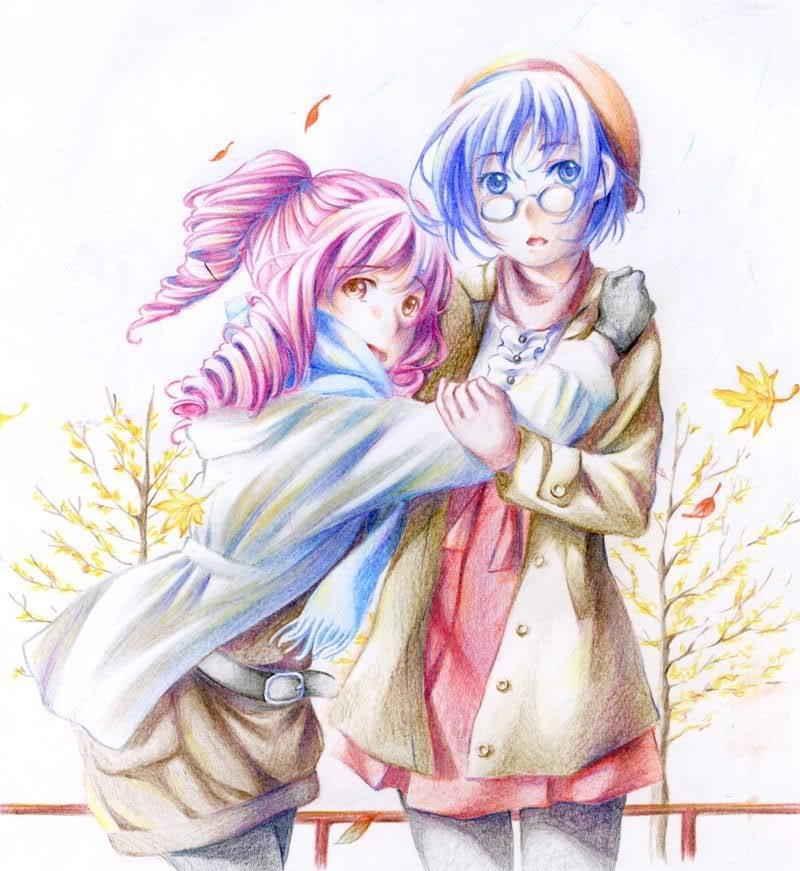 Misha & Shizune - Katawa shoujo, Shiina Mikado, Shizune Hakamichi, Anime art, Anime, Not anime, Visual novel