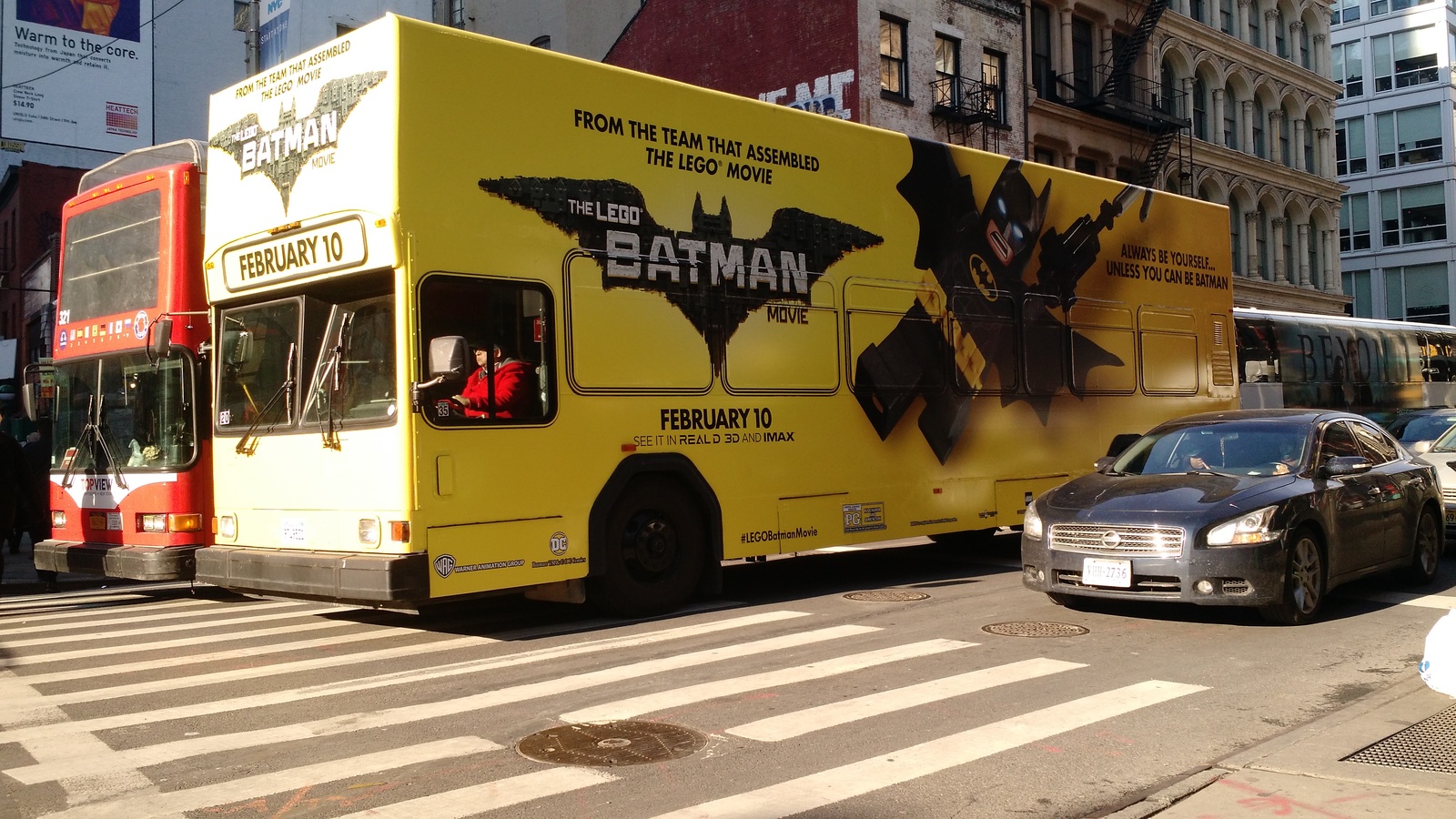 Bus in New York - My, My, New York, America, Movies, Batman, Lego