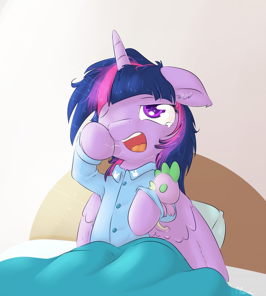 Good morning! - My little pony, Twilight sparkle, Drawing, Alasou