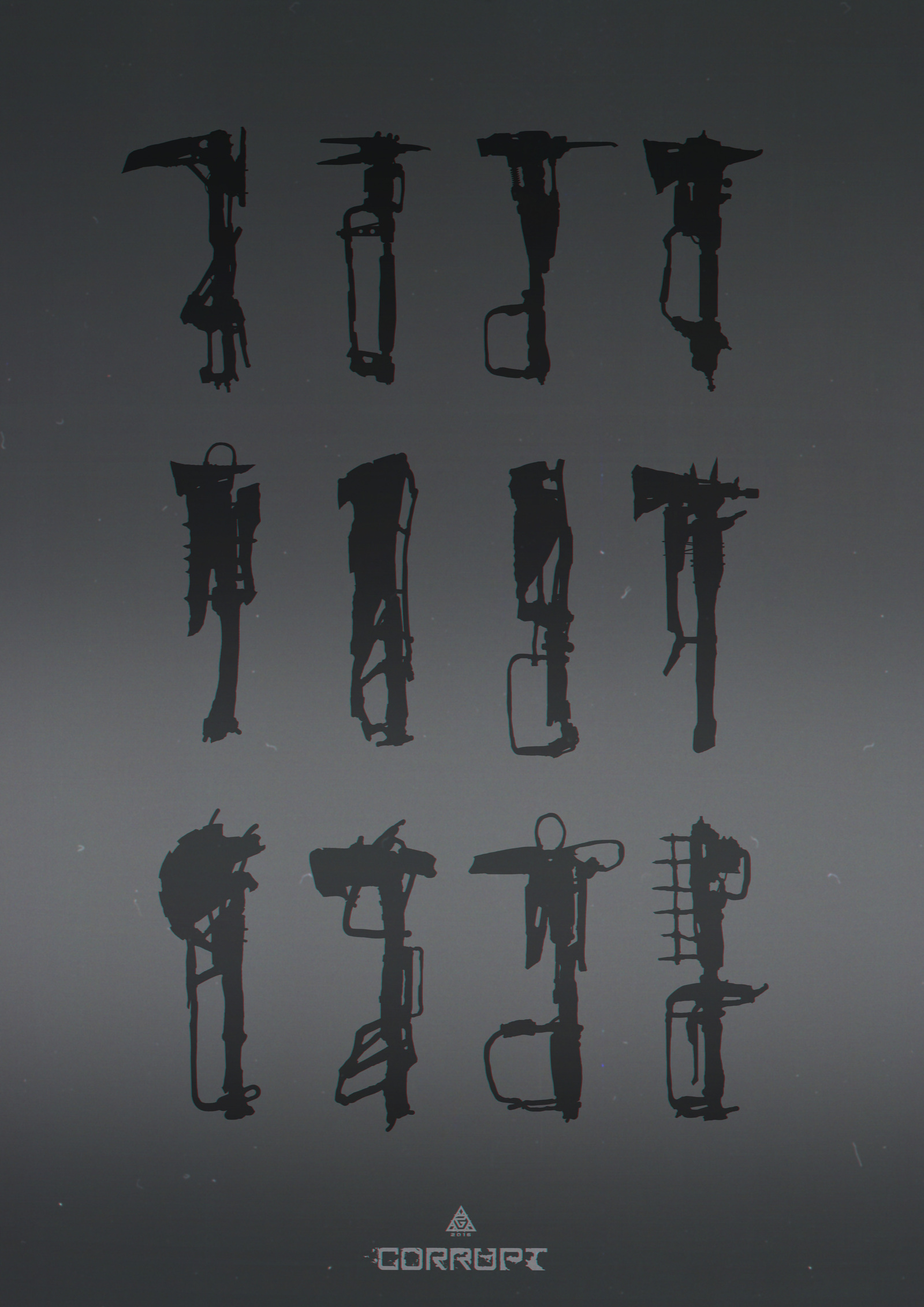 Post-apocalyptic weapons - My, My, Art, Games, Longpost, Weapon, Drawing, Concept, Post apocalypse