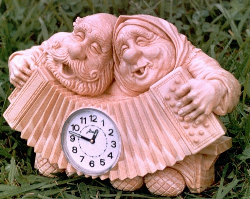 I hope not a button accordion) - Accordion, Harmonic, Grandfather, Grandma, Clock, Wood carving, Repeat