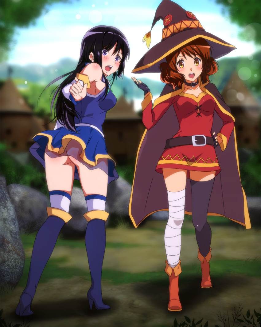 Anime Art - NSFW, Anime, Anime art, Crossover, Hibike! Euphonium, Konosuba, Kousaka reina, Kumiko oumae, Crossover