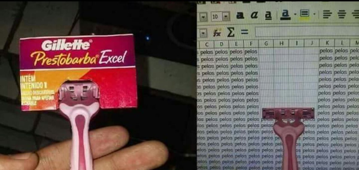 Gillette Excel - Photo, Humor, Gillette, Microsoft Excel