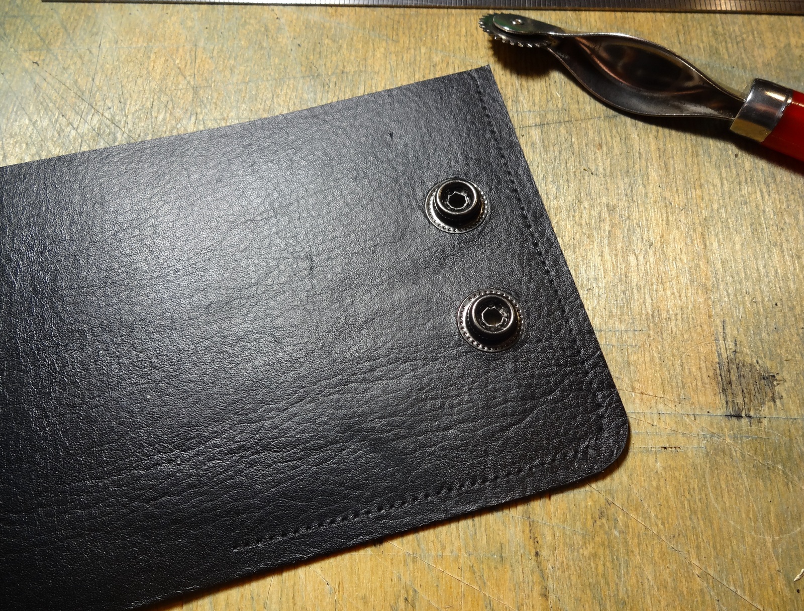 Another leather wallet - Leather, Longpost, With your own hands, Handmade