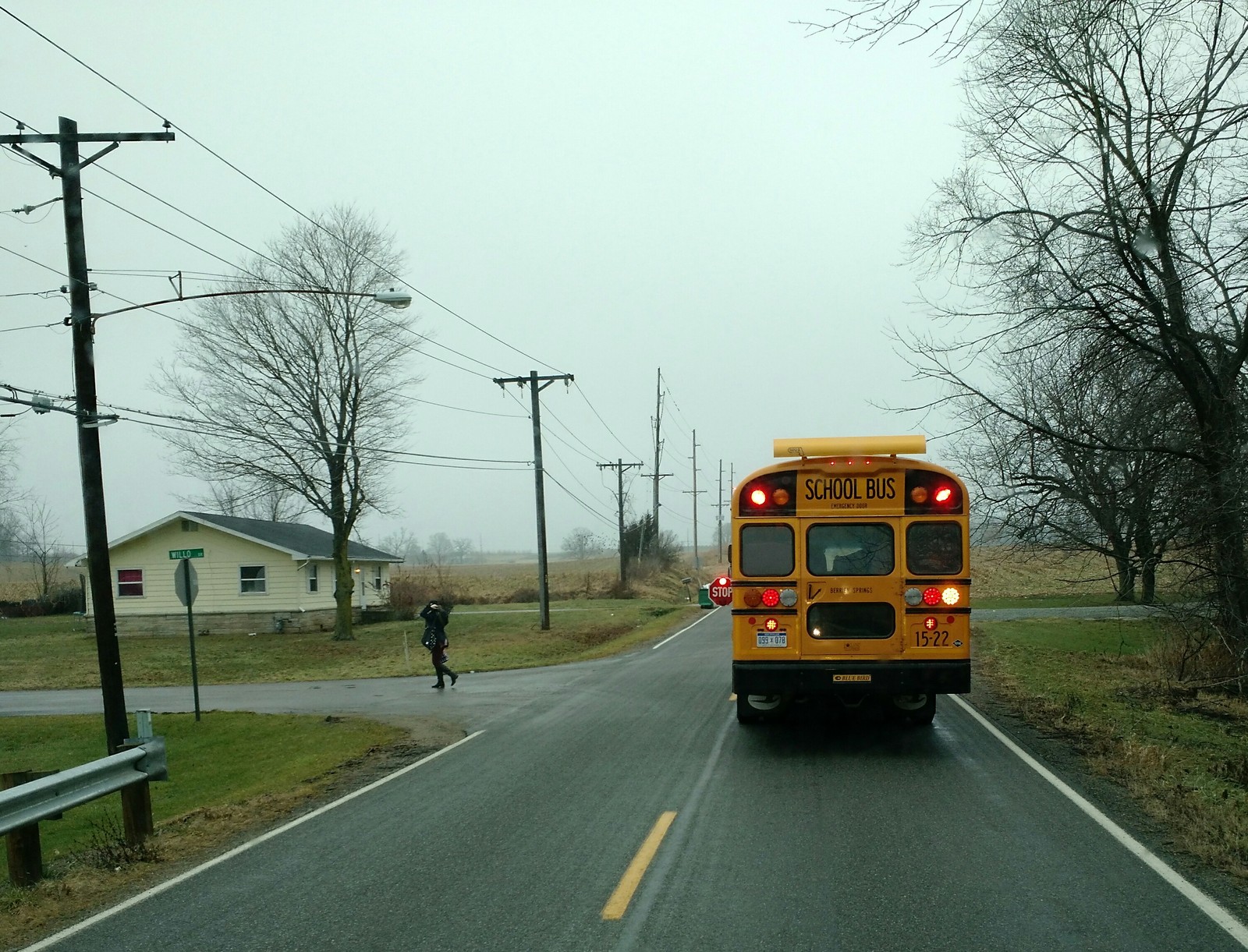 National differences of American traffic rules. School buses in Michigan. - My, America, USA, School, School bus, Sputnikoff, Michigan