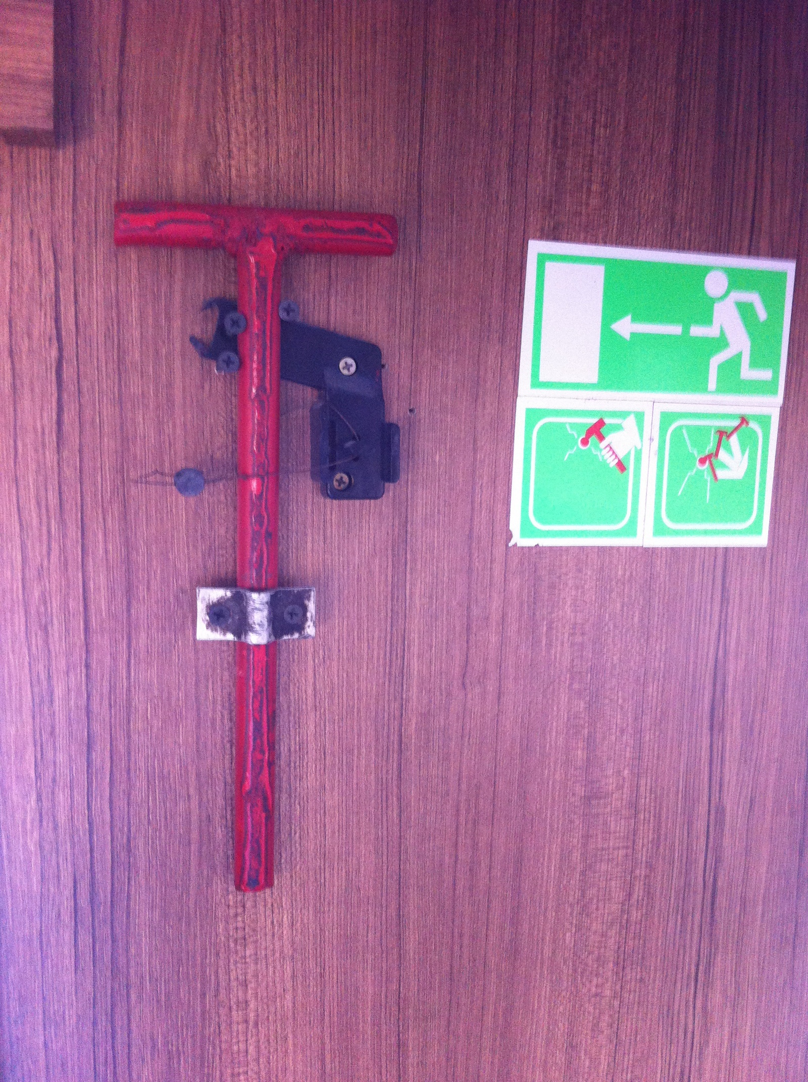 Guess the country from the photo - My, Russian Railways, Emergency exit, Hammer, My, Photo