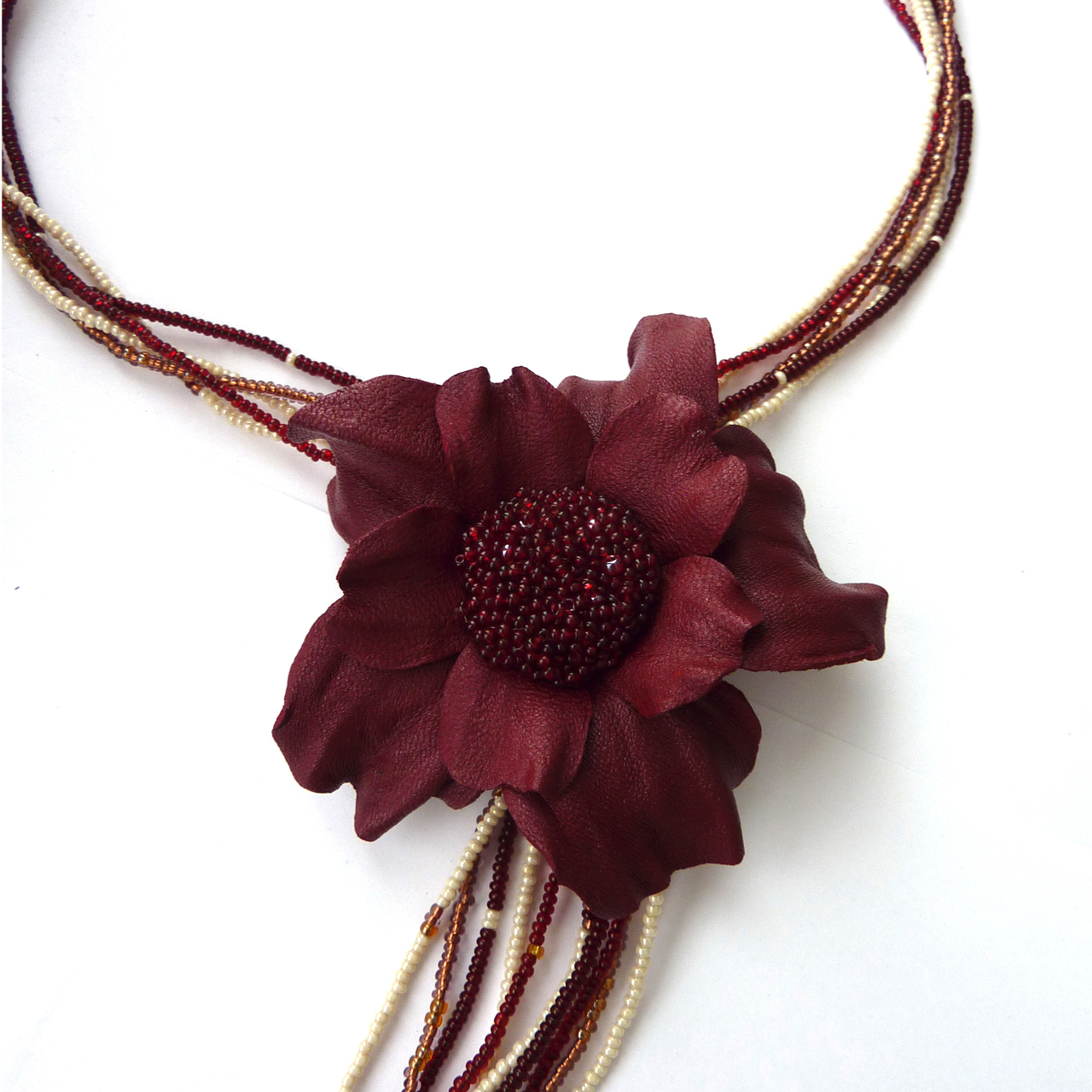 Leather flowers - my ancient works - My, Leather, Flowers, Bijouterie, Handmade, Longpost