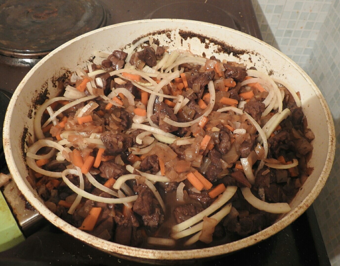 Braised venison with mushrooms - My, Venison, Layman, Longpost, Incompetence