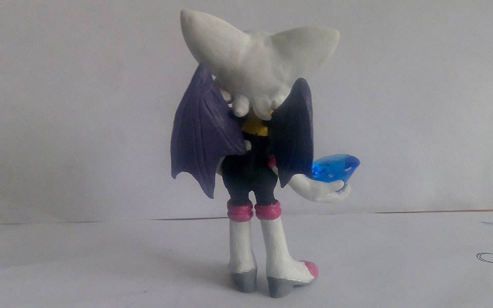 Treasure Huntress - My, Polymer clay, With your own hands, Rouge the bat, , Sonic the hedgehog, Longpost