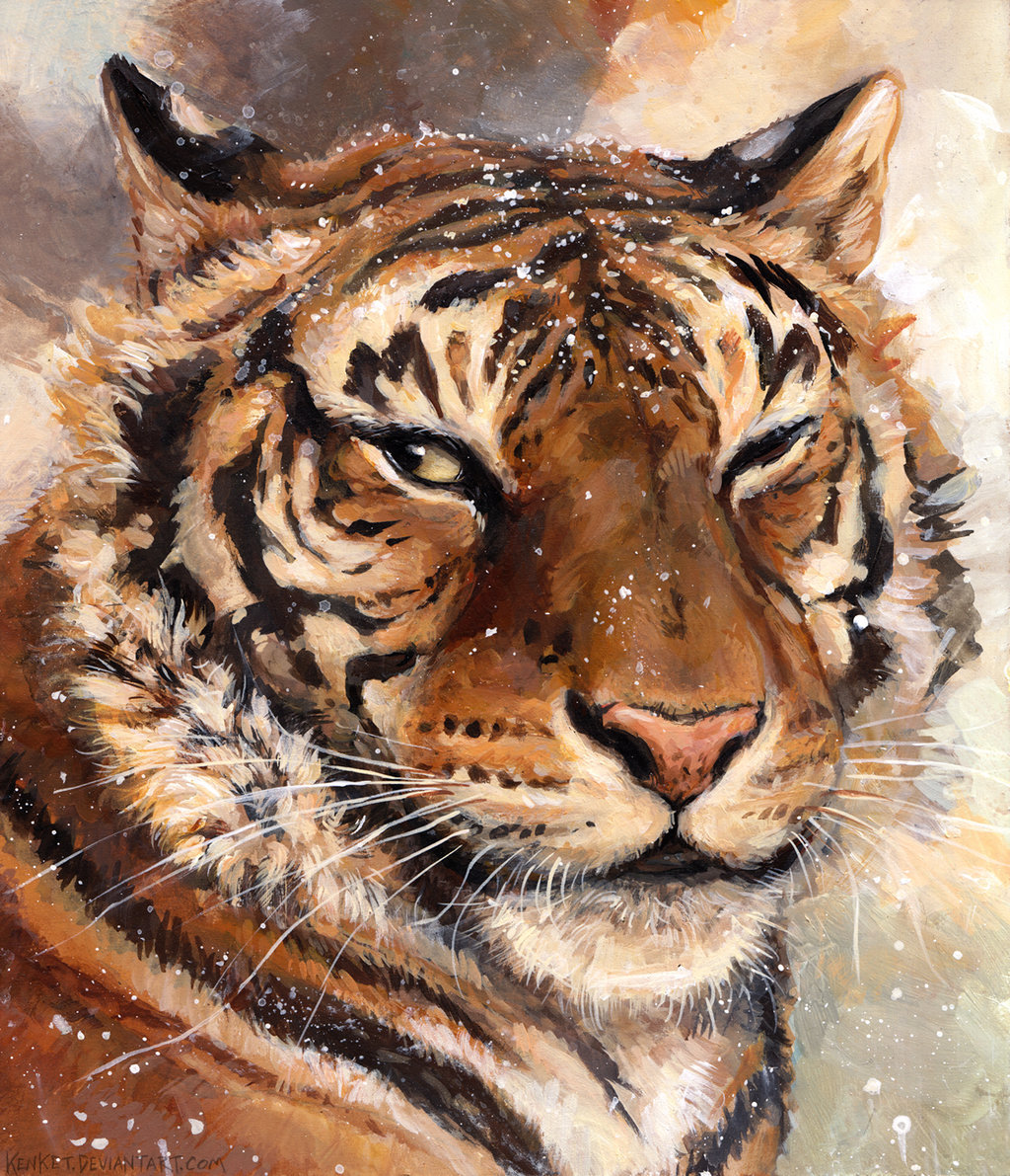 Art by kenket. Tigers. [deviant art] - Art, Deviantart, Tiger, cat, Animals, Longpost, A selection, Kenket