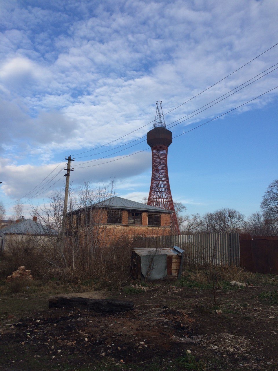 Shukhov tower in the village. - My, Polybino, Shukhov tower, Cast, Abandoned place, Abandoned, Photo, Longpost