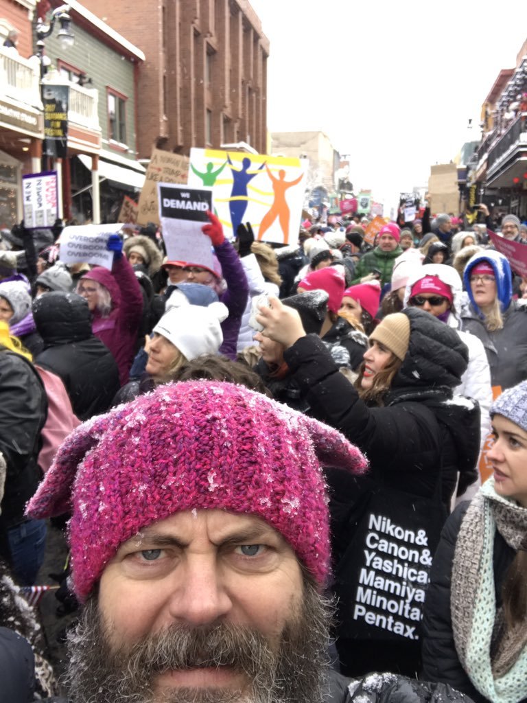 Актеры на «Женском марше» – митинге против Дональда Трампа, направленном на защиту женских прав. - Актеры и актрисы, Женщина, Марш, Дональд Трамп, Длиннопост, Политика, Женщины