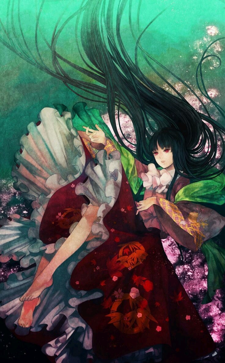 Химе-Сама - Houraisan Kaguya, Touhou, Anime Art, Бессмертная принцесса, Длиннопост