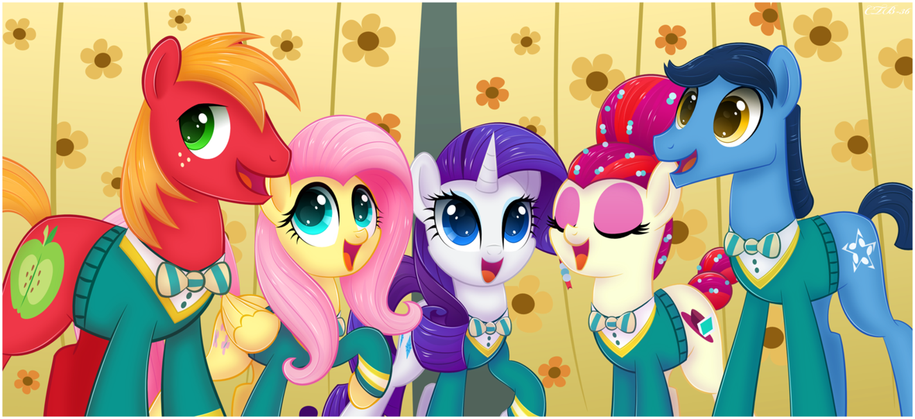 The Ponytones - My Little Pony, PonyArt, Fluttershy, Rarity, Ponytones, Big Macintosh