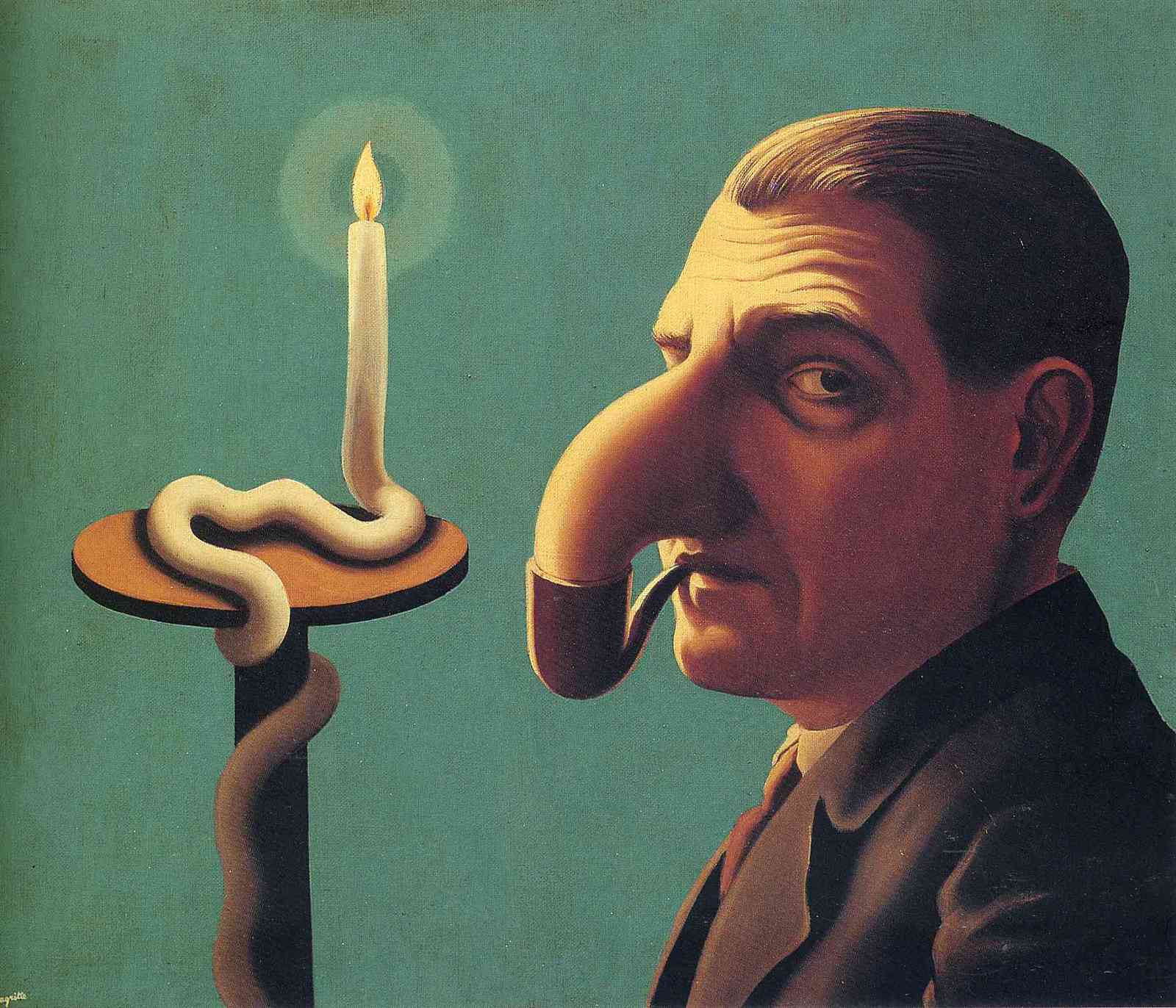 Smoke your nose! - Not mine, Nose, Rene Magritte, A tube, Smoking, Smoking Evil