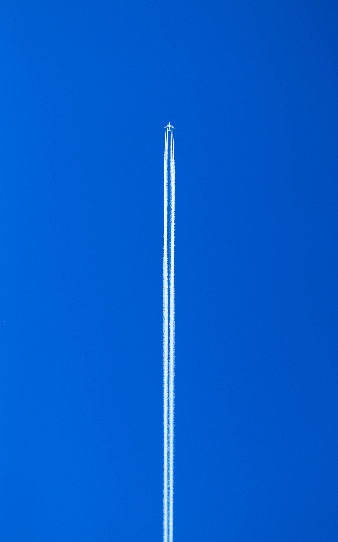 Airplane in the clear sky - Airplane, Track, Inversion, Sky, Blue