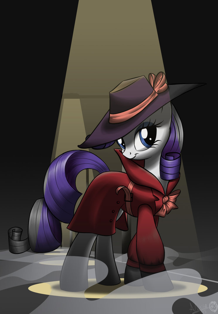 Детектив Рарити - My Little Pony, PonyArt, Rarity, Detective, Detective Rarity