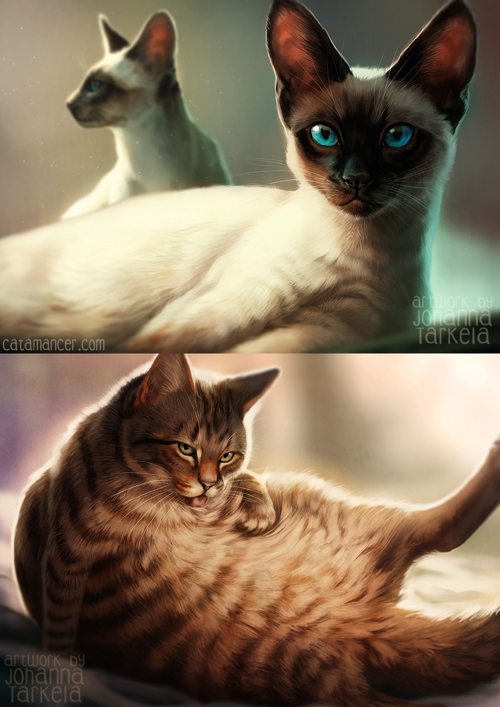 Art by Lhuin. Kittens. [deviant art] - Art, cat, Animals, Pets, Deviantart, Longpost, Johis