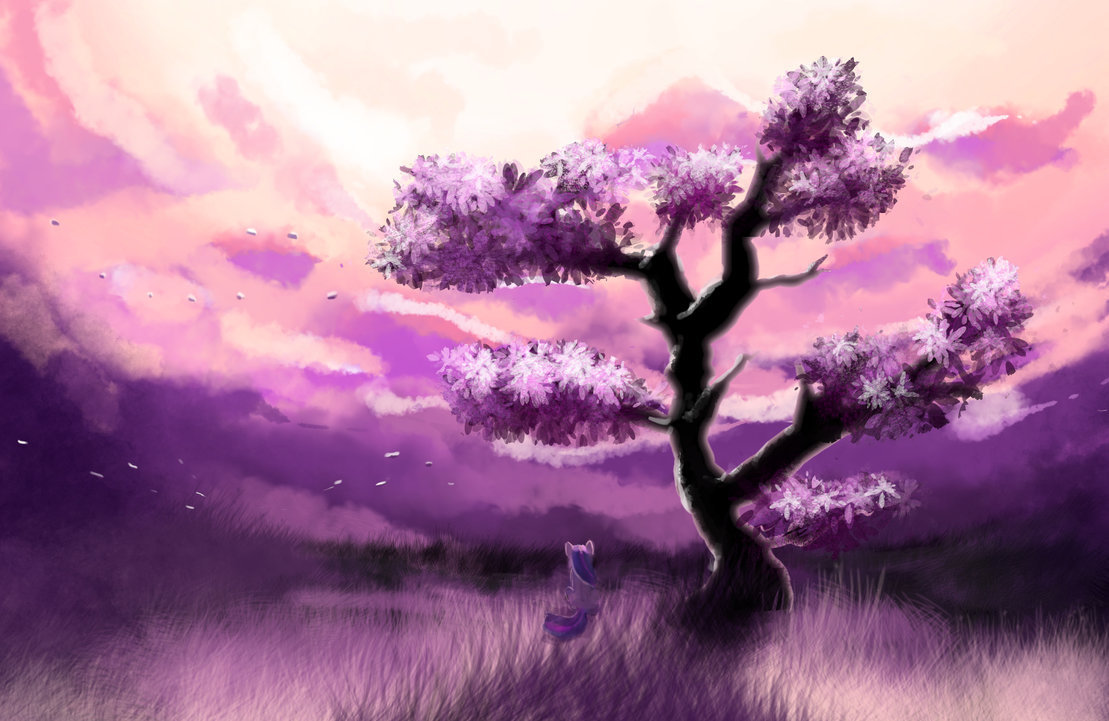 Twilight Sparkle is looking at twilight scenery - My Little Pony, Twilight sparkle, Рисунок, Xbi