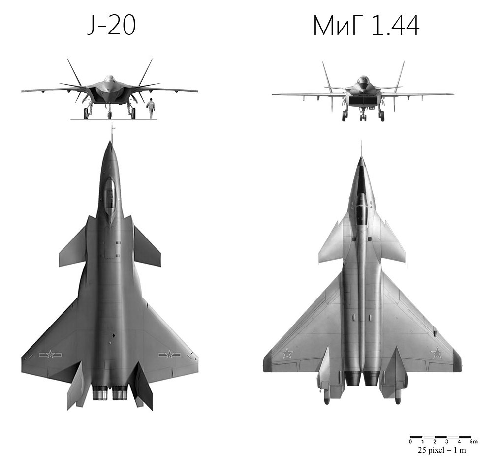 Вид 20. J-20 mig 1.44. Миг истребитель 5 поколения 1.44. Миг 144 и j20. Миг 1.44 чертеж.