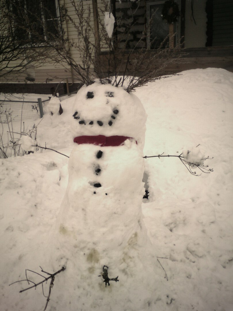 Just a snowman .... scary - My, snowman, Mutant