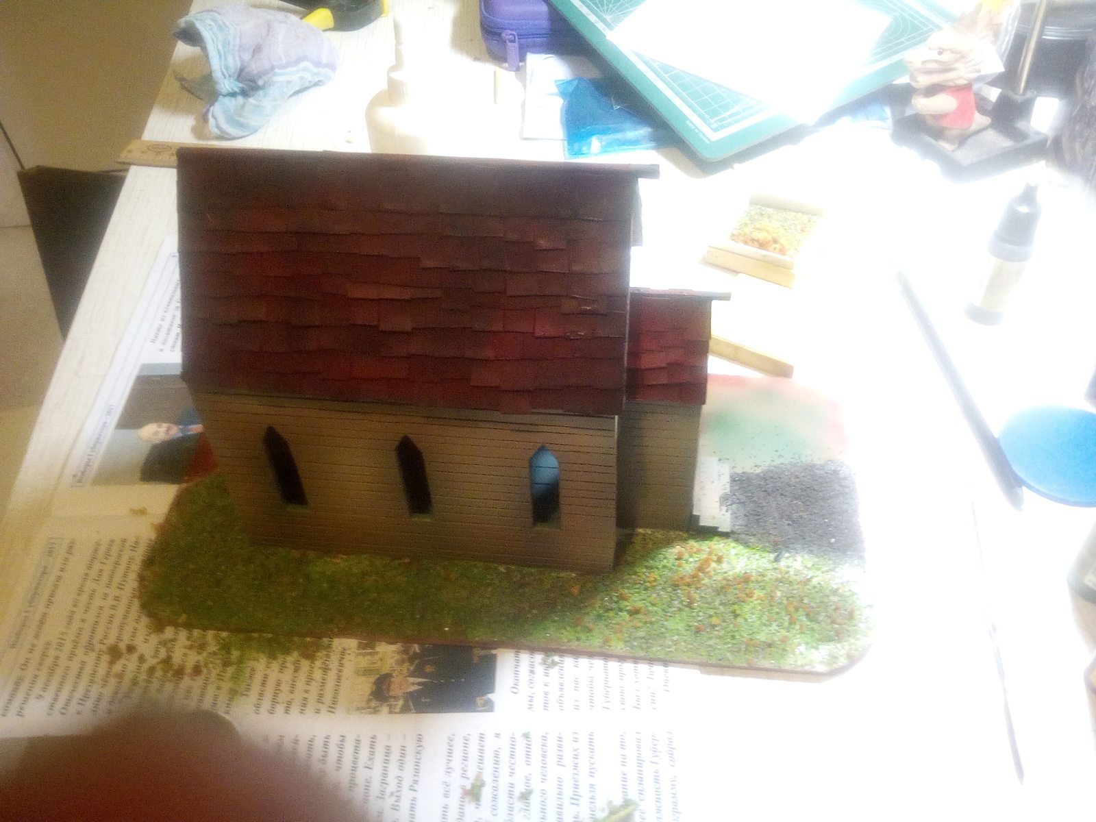 Makeshift church for wargame Malifaux - My, Wargame, Malifaux, , Handmade, Church, Longpost