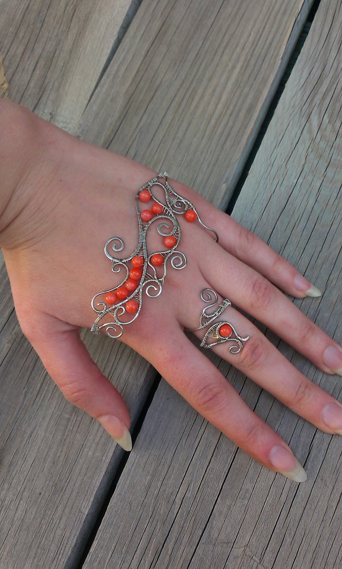 My slave bracelets - My, Decoration, A bracelet, Wire wrap, Creation, Handmade, Longpost, Wedding