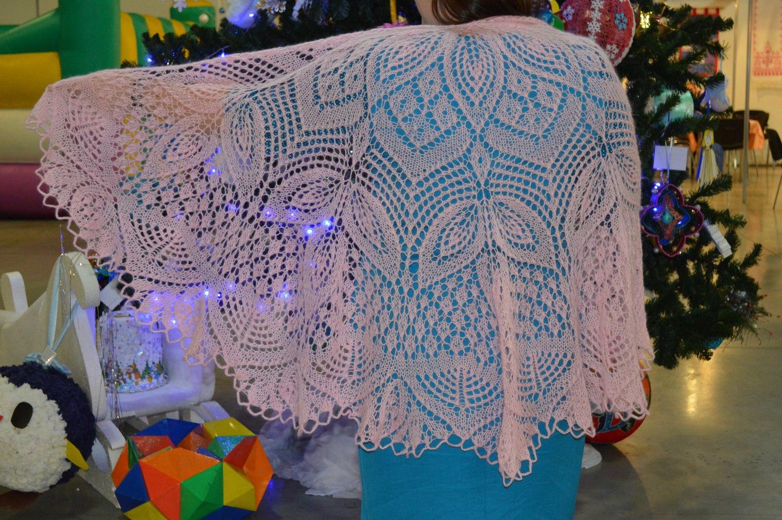 my shawl) - My, Knitting, Shawl, Handmade, My