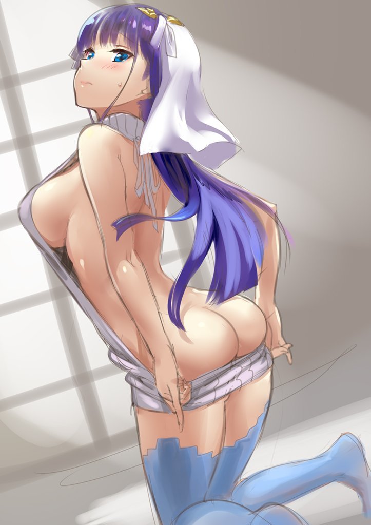 Святая Марфа - NSFW, Арт, Anime Art, Fate Grand Order, Saint Martha, Virgin killer sweater, Andou chikanori