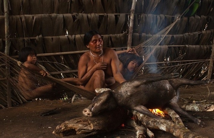 The photographer spent 12 days with the savages from the Amazonian tribe. His shots are shocking... - Guarani, Peekaboo, Longpost