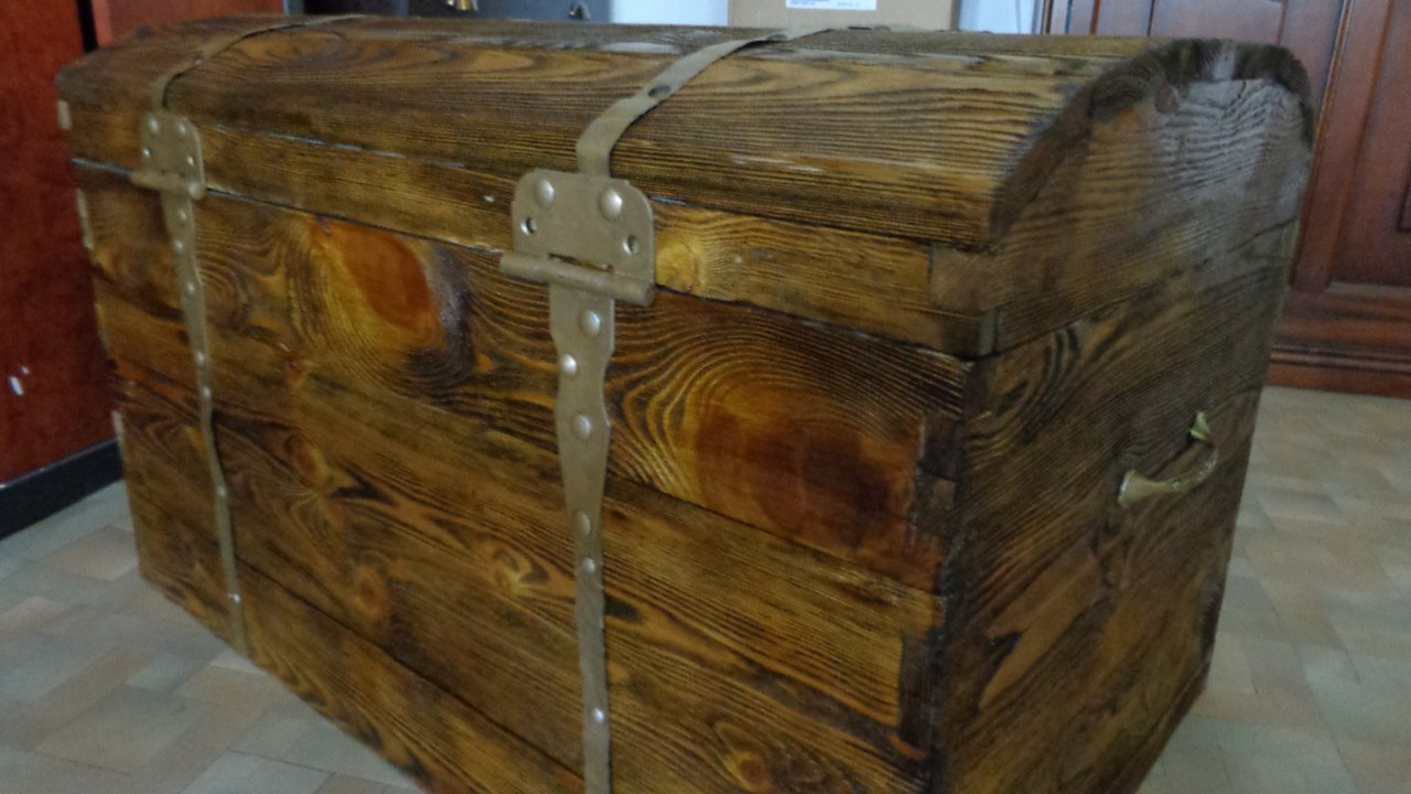 Antique stylized chest - My, Box, Tree, Longpost