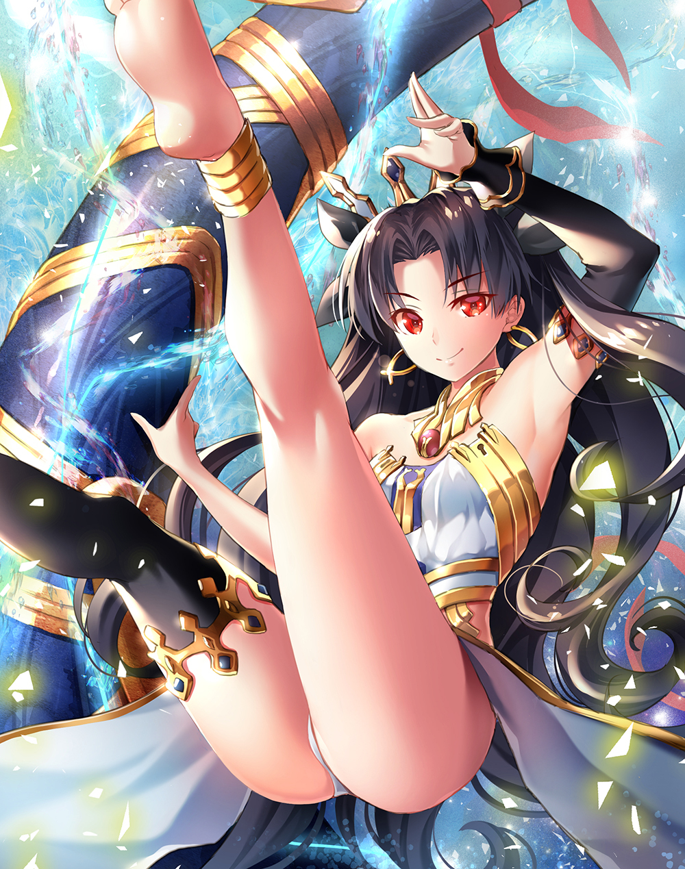 A little goddess in the tape - Anime, Anime art, Fate, Fate grand order, Ishtar, Tohsaka rin, Longpost