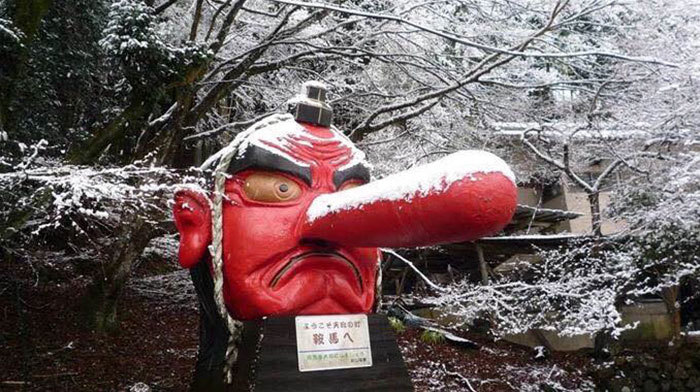 How Japanese Tengu Helped - Tengu, Snow, Japan, Longpost