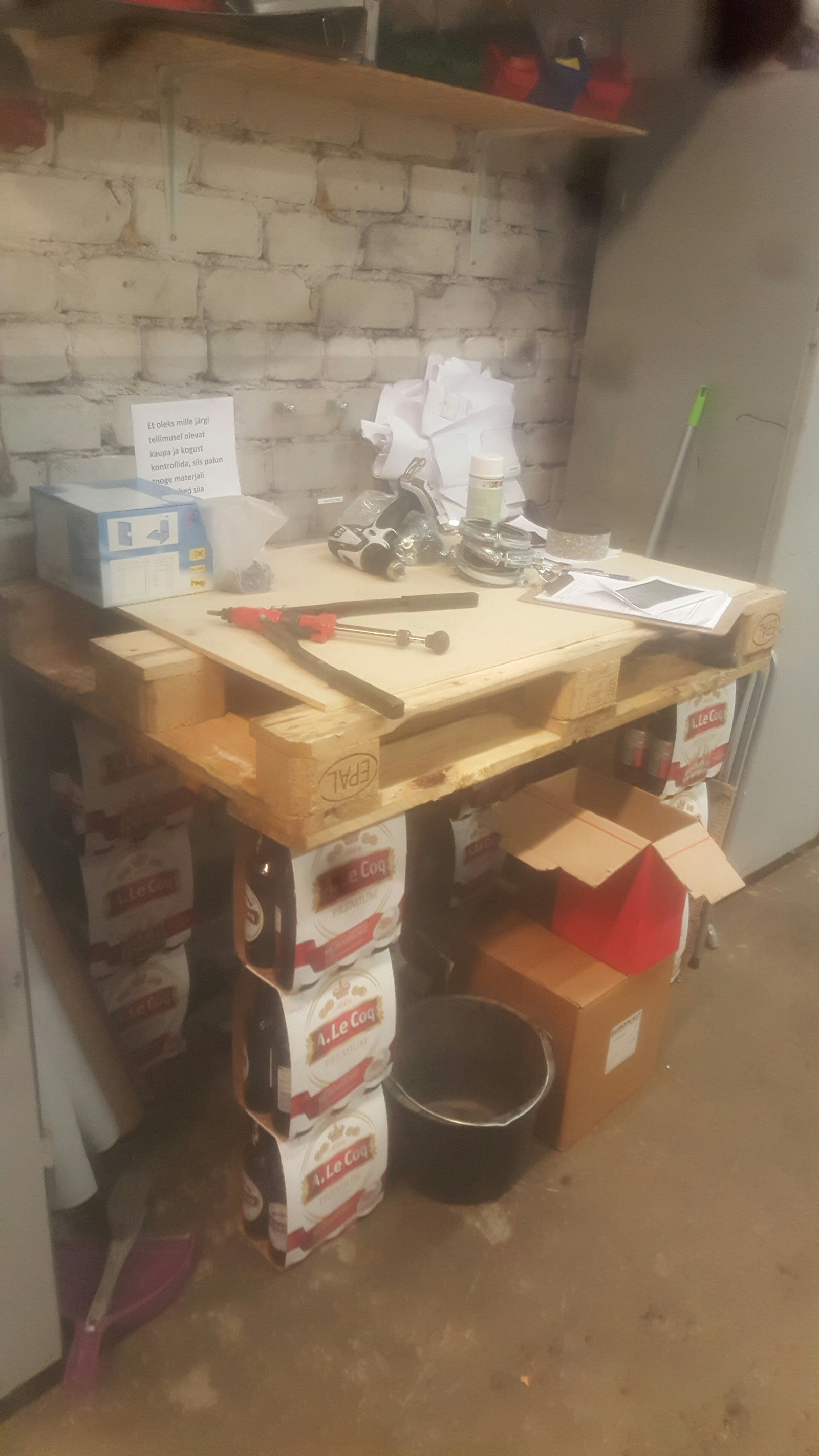 Side table - My, Workbench, Beer, Hello reading tags