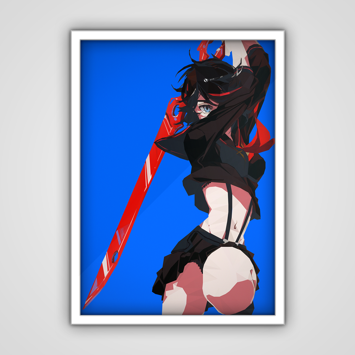 Matoi Ryuuko - Anime, Anime art, Kill la Kill, Matoi Ryuuko, Low poly