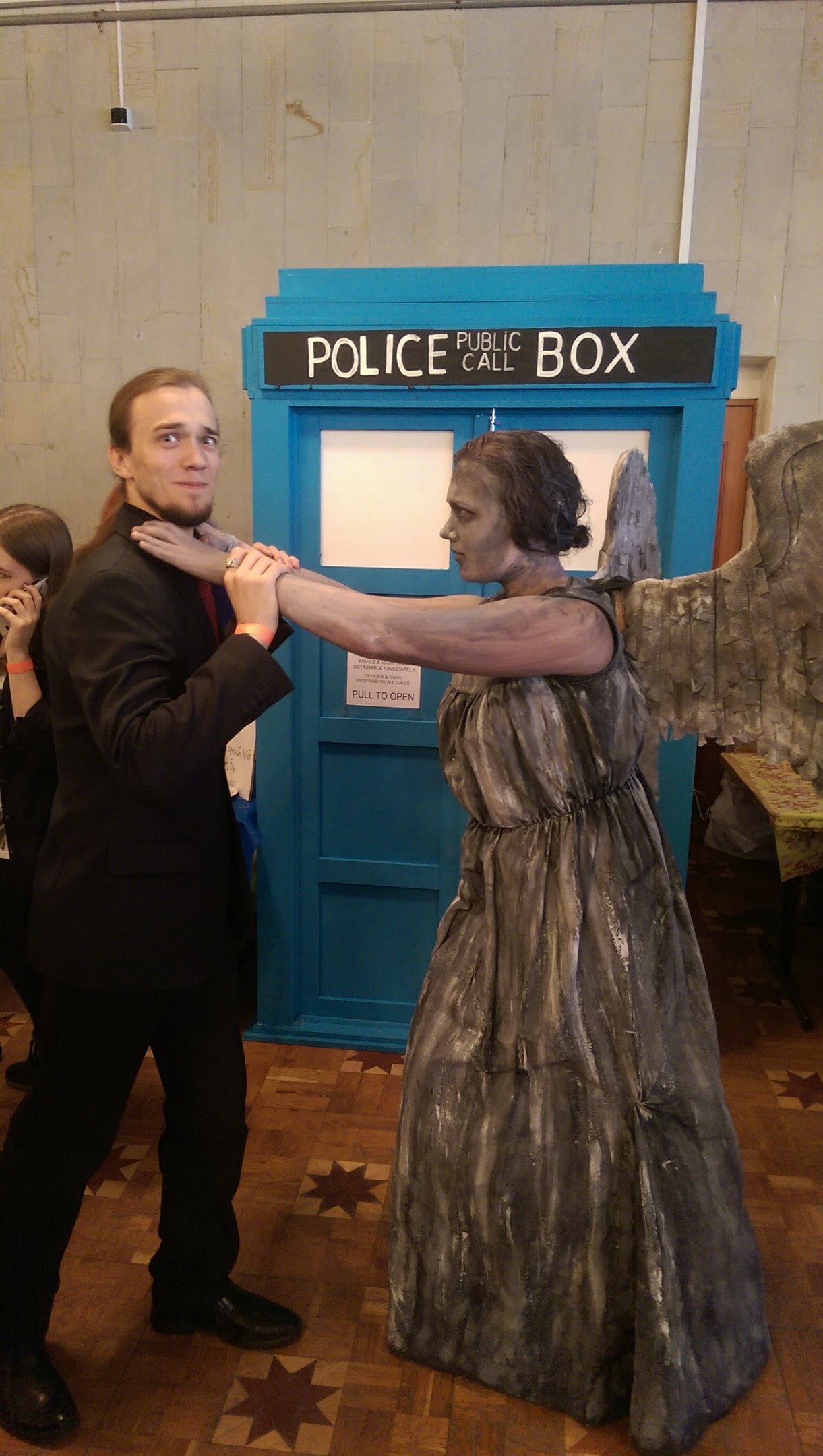 They said, don't blink, look into your eyes.. - My, Doctor Who, TARDIS, Weeping angels, The festival, Omsk, Cosplay