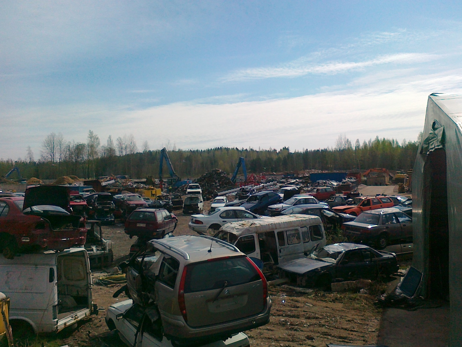 Autodismantling in Finland - My, Longpost, Autoparsing, The photo, My, Finland