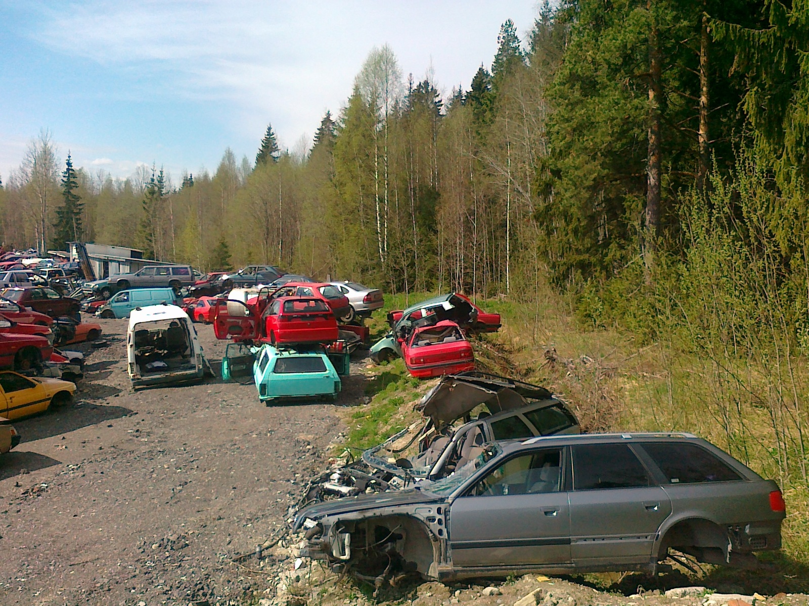 Autodismantling in Finland - My, Longpost, Autoparsing, The photo, My, Finland