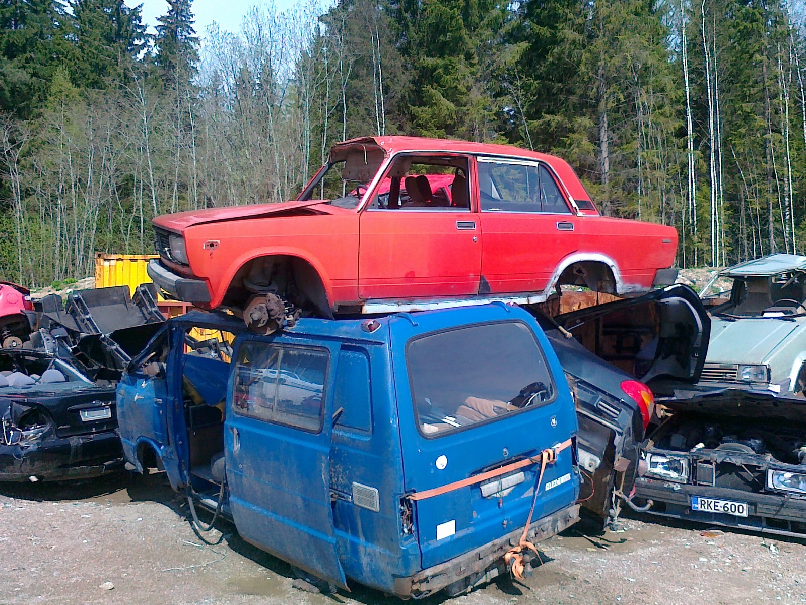 Autodismantling in Finland - My, Longpost, Autoparsing, The photo, My, Finland