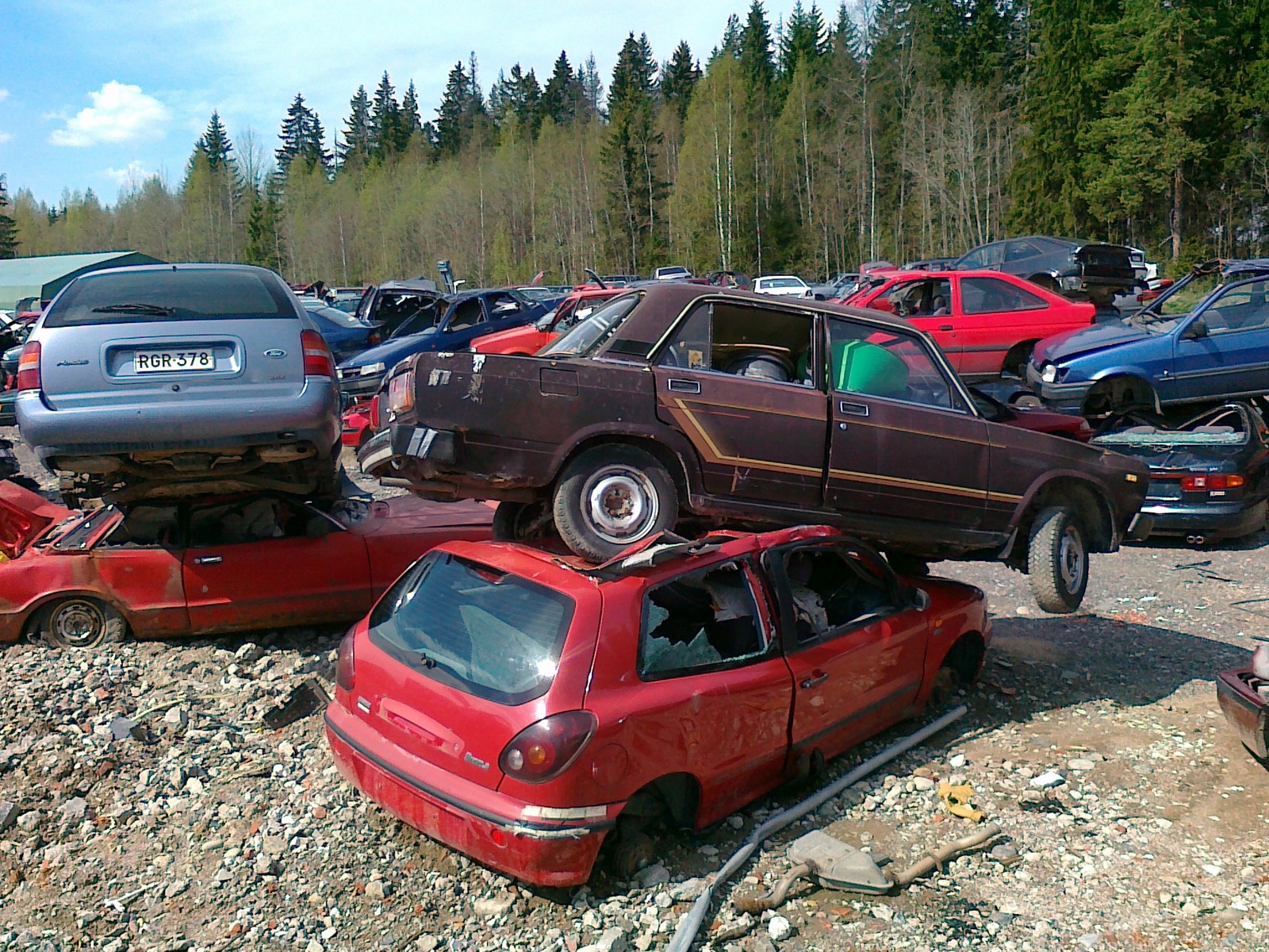 Autodismantling in Finland - My, Longpost, Autoparsing, The photo, My, Finland