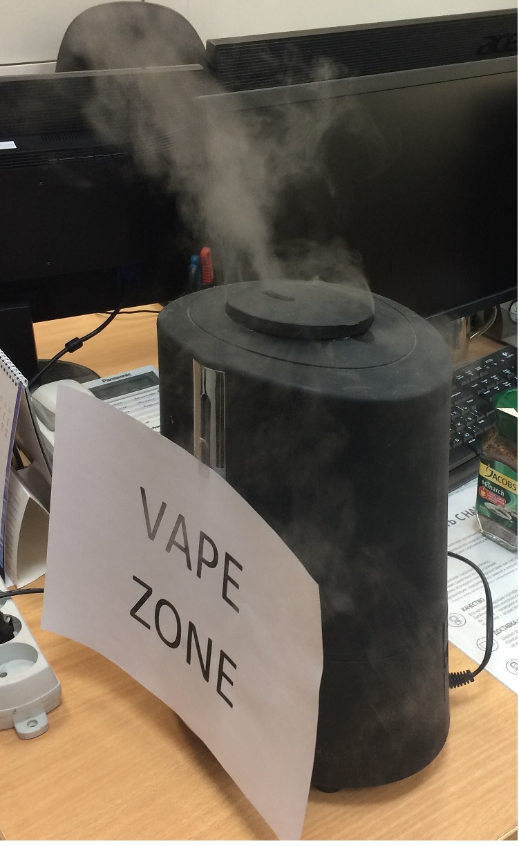 Vape zone - Моё, Улажнитель воздуха, Картинки, Вейп, Работа, Юмор