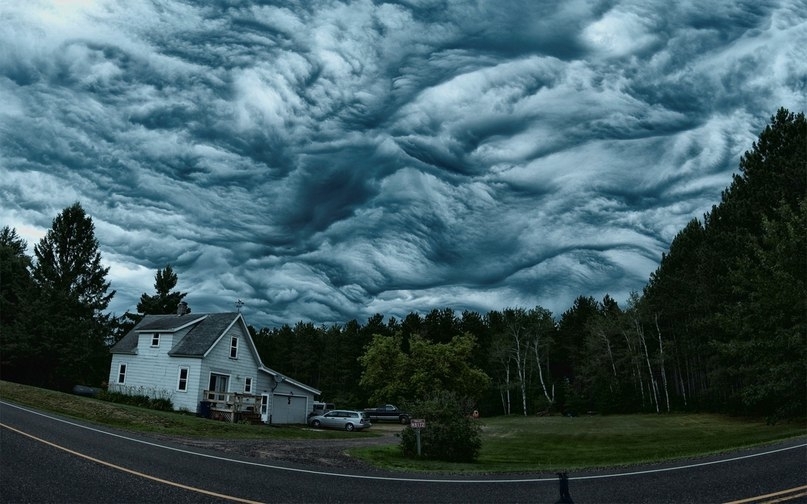 mesmerizing clouds - Clouds, Nature, House