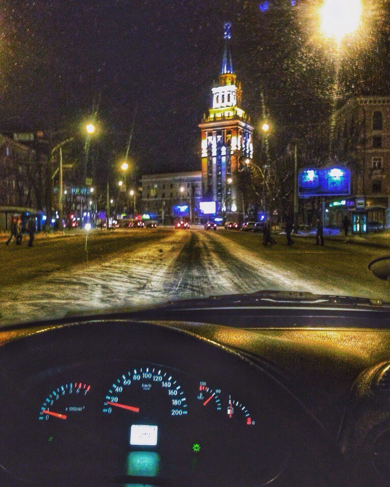 Evening Voronezh... - Voronezh, Evening, Auto, The photo